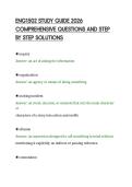 ENG1502 STUDY GUIDE 2026&NewLine;COMPREHENSIVE QUESTIONS AND STEP&NewLine;BY STEP SOLUTIONS