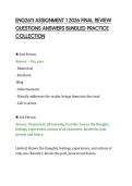 ENG2611 ASSIGNMENT 1 2026 FINAL REVIEW&NewLine;QUESTIONS ANSWERS BUNDLED PRACTICE&NewLine;COLLECTION