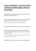 ENG2611 ASSIGNMENT 2 2026 FINAL REVIEW&NewLine;QUESTIONS ANSWERS BUNDLED PRACTICE&NewLine;COLLECTION&NewLine;