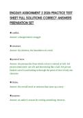 ENG2611 ASSIGNMENT 2 2026 PRACTICE TEST&NewLine;SHEET FULL SOLUTIONS CORRECT ANSWERS&NewLine;PREPARATION SET&NewLine;