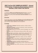 NR507 Final Exam 2026 CHAMBERLAIN UNIVERSITY &ndash; Advanced &NewLine;Pathophysiology &vert; Comprehensive Review Questions&comma; Answers & &NewLine;Rationales &vert; LATEST UPDATE THIS YEAR PDF