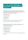 ENGINE REPAIR ACTUAL TEST PAPER&NewLine;COMPLETE QUESTIONS AND ANSWERS&NewLine;FULL SOLUTION