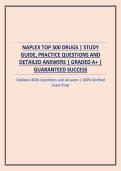 NAPLEX TOP 300 DRUGS &vert; STUDY GUIDE&comma; PRACTICE QUESTIONS AND DETAILED ANSWERS