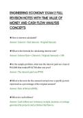ENGINEERING ECONOMY EXAM 2 FULL&NewLine;REVISION NOTES WITH TIME VALUE OF&NewLine;MONEY AND CASH FLOW ANALYSIS&NewLine;CONCEPTS&NewLine;
