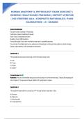 HUMAN ANATOMY & PHYSIOLOGY EXAM 2026&sol;2027 &vert; GENERIC HEALTHCARE PROGRAM &vert; EXPERT VERIFIED &vert; 200 VERIFIED Q&A &vert; COMPLETE RATIONALES &vert; PASS GUARANTEED - A&plus; GRADED