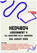 HED4804 Assignment 4 Memo &vert; Due August 2026
