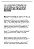 NUR 631 ADVANCED PHYSIOLOGY AND&NewLine;PATHOPHYSIOLOGY COMPREHENSIVE&NewLine;EXAMINATION TEST WITH COMPLETE&NewLine;SOLUTIONS