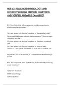 NUR 631 ADVANCED PHYSIOLOGY AND&NewLine;PATHOPHYSIOLOGY MIDTERM QUESTIONS&NewLine;AND VERIFIED ANSWERS EXAM PREP