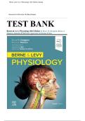 Berne and Levy Physiology 8th Edition KoeppenTest Bank Koeppen&colon; Bern &NewLine;e and Levy Physiology&comma; 8th Edition