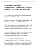 ATI NUTRITION PRACTICE A&NewLine;COMPREHENSIVE EXAMINATION TEST WITH&NewLine;COMPLETE QUESTIONS AND SOLUTIONS