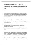 ATI NUTRITION PRACTICE A ACTUAL&NewLine;QUESTIONS AND VERIFIED ANSWERS EXAM&NewLine;PREP&NewLine;