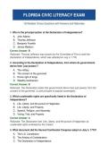 Florida Civic Literacy Exam &ndash; 120 Multiple Choice Questions with Answers and Rationales