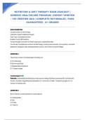 NUTRITION & DIET THERAPY EXAM 2026&sol;2027 &vert; GENERIC HEALTHCARE PROGRAM &vert; EXPERT VERIFIED &vert; 100 VERIFIED Q&A &vert; COMPLETE RATIONALES &vert; PASS GUARANTEED - A&plus; GRADED