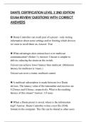 DANTE CERTIFICATION LEVEL 2 2ND EDITION&NewLine;EXAM REVIEW QUESTIONS WITH CORRECT&NewLine;ANSWERS&NewLine;
