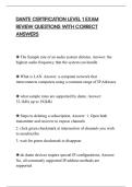 DANTE CERTIFICATION LEVEL 1 EXAM&NewLine;REVIEW QUESTIONS WITH CORRECT&NewLine;ANSWERS