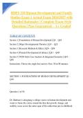 HDFS 210 Human Development and Family Studies Exam 1 Actual Exam 2026&sol;2027 with Detailed Rationales &vert; Complete Exam-Style Questions &vert; Pass Guaranteed &ndash; A&plus; Graded&NewLine;&NewLine;