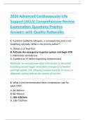 2026 Advanced Cardiovascular Life &NewLine;Support &lpar;ACLS&rpar; Comprehensive Review &NewLine;Examination Questions Practice &NewLine;Answers with Quality Rationales