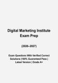 Digital Marketing Institute &lpar;DMI&rpar; Exam Prep Questions and Answers 2026-2027 &vert; Certification Study Guide