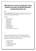 BMS 300 Exam 4 Practice Test 2026&ndash;2027 &vert; Actual &NewLine;Questions & Answers with Detailed Rationales &vert; &NewLine;Complete Study Guide &vert; pdf 