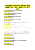 NBCE Part 2 Chiropractic Principles Exam &NewLine;Questions With Correct Answers 2025202 A&plus; &NewLine;Grade
