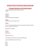 ACS Gen Chem 2 Final Exam Study Guide 2026 &vert; Complete Questions and Guide Answers&comma; 100&percnt; Verified Graded A&plus;&NewLine;