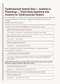 Cardiovascular System Quiz &vert; Anatomy & Physiology Exam-Style Questions with Answers