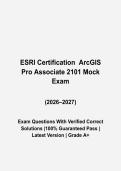 Esri ArcGIS Pro Associate 2101 Certification Exam Questions and Answers 2026-2027 &vert; GIS Study Guide