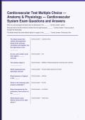 Cardiovascular System Multiple Choice Practice &vert; Anatomy & Physiology Questions & Answers