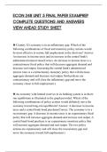 ECON 248 UNIT 5 FINAL PAPER EXAMPREP&NewLine;COMPLETE QUESTIONS AND ANSWERS&NewLine;VIEW AHEAD STUDY SHEET