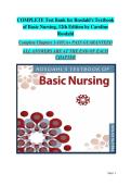 Rosdahl&rsquo;s Textbook of Basic Nursing&comma; 12th Edition &vert; Complete Test Bank &colon; Comprehensive Exam Questions & Answers &semi; Full Study & Assessment Resource