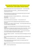 Home Inspection Module III Exam with all Correct & 100&percnt; Verified Answers &vert;Latest Update &vert;Already Graded A&plus;