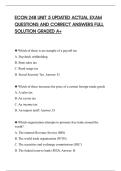 ECON 248 UNIT 5 UPDATED ACTUAL EXAM&NewLine;QUESTIONS AND CORRECT ANSWERS FULL&NewLine;SOLUTION GRADED A&plus;