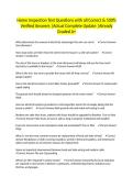 Home Inspection Test Questions with all Correct & 100&percnt; Verified Answers &vert;Actual Complete Update &vert;Already Graded A&plus;