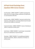 AP Psych Social Psychology Exam Questions With Correct Answers