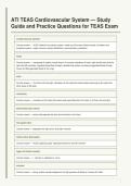 ATI TEAS Cardiovascular System Study Guide &vert; Practice Questions & Answers