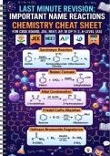 Advanced High School Class 12 Organic Chemistry Important Name Reactions Last Min Revision