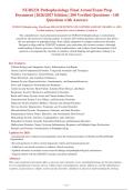 NURS231 Pathophysiology Final Actual Exam Prep&NewLine;Document &vert; 2026&sol;2027 Edition &vert; 200 Verified Questions - 140&NewLine;Questions with Answers