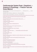 Cardiovascular System Exam 1 &vert; Anatomy & Physiology Practice Questions & Answers