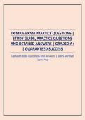 TX MPJE EXAM PRACTICE QUESTIONS &vert; STUDY GUIDE&comma; PRACTICE QUESTIONS AND DETAILED ANSWERS