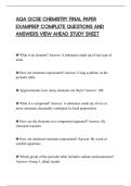AQA GCSE CHEMISTRY FINAL PAPER&NewLine;EXAMPREP COMPLETE QUESTIONS AND&NewLine;ANSWERS VIEW AHEAD STUDY SHEET