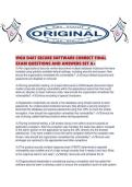 WGU D487 SECURE SOFTWARE CORRECT FINAL EXAM QUESTIONS AND ANSWERS SET A&period;pdf