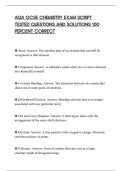 AQA GCSE CHEMISTRY EXAM SCRIPT&NewLine;TESTED QUESTIONS AND SOLUTIONS 100&NewLine;PERCENT CORRECT
