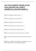 AQA GCSE CHEMISTRY UPDATED ACTUAL EXAM QUESTIONS AND CORRECT ANSWERS FULL SOLUTION GRADED A&plus;