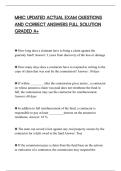 MHIC UPDATED ACTUAL EXAM QUESTIONS&NewLine;AND CORRECT ANSWERS FULL SOLUTION&NewLine;GRADED A&plus;