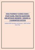 HOSA PHARMACY SCIENCE EXAM &vert; STUDY GUIDE&comma; PRACTICE QUESTIONS AND DETAILED ANSWERS