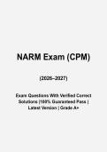 NARM CPM Exam Questions and Answers 2026-2027 &vert; Certified Professional Midwife Study Guide