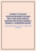PHARMACY TECHNICIAN CERTIFICATION BOARD PTCB EXAM PREP &vert; STUDY GUIDE&comma; PRACTICE QUESTIONS AND DETAILED ANSWERS