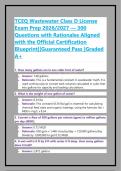 TCEQ Wastewater Class D License Exam Prep 2026&sol;2027 &mdash; 300 Questions with Rationales Aligned with the Official Certification Blueprint&vert;&vert;Guaranteed Pass &vert;Graded A&plus;