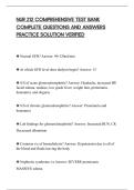 NUR 212 COMPREHENSIVE TEST BANK&NewLine;COMPLETE QUESTIONS AND ANSWERS&NewLine;PRACTICE SOLUTION VERIFIED