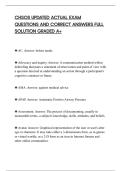 CHSOS UPDATED ACTUAL EXAM&NewLine;QUESTIONS AND CORRECT ANSWERS FULL&NewLine;SOLUTION GRADED A&plus;